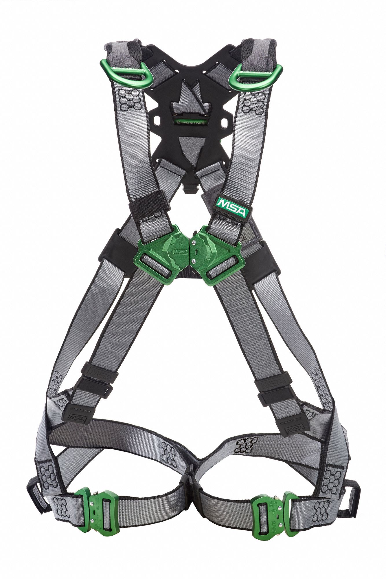 HARNESS, FULL-BODY RESCUE, V-FIT/CSA Z259.10/BACK/SHOULDER DRINGS, GREY, M/L, NYLON/AL