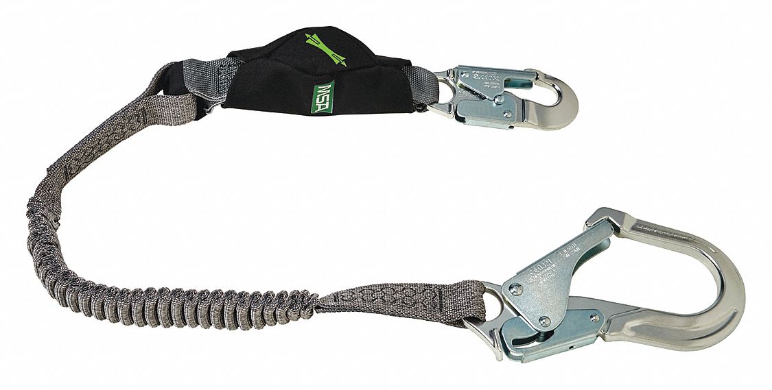 MSA, Shock Pack, Aluminum Rebar Hook, ShockAbsorbing Lanyard 197EH8