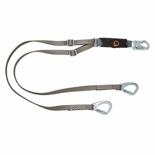 MSA 10193941 Shock-Absorbing Lanyard,Gray