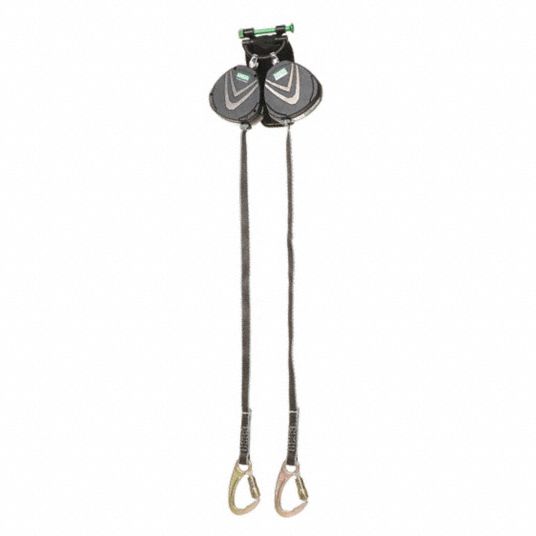 MSA, 2 1/2 in Aluminum Rebar Hook Anchor, Harness Aluminum Quick-Connect,  Self-Retracting Lifeline - 197ET2