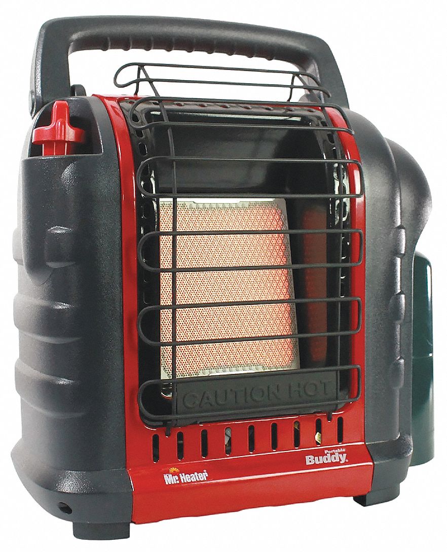 Portable Gas Tabletop Heater: 9,000 BtuH Heating Capacity Output, 225 sq ft Heating Area