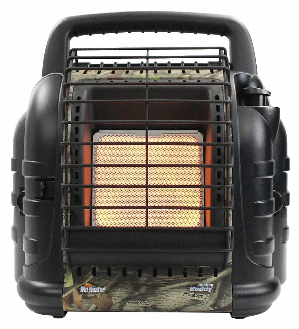 Portable Gas Tabletop Heater: 12,000 BtuH Heating Capacity Output, 300 sq ft Heating Area