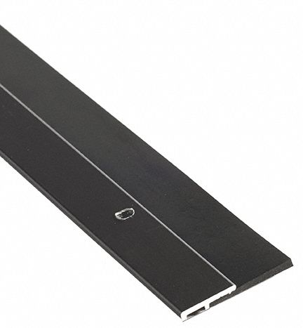 Door Sweep: Single Fin Insert, Aluminum, 48 in Lg, 1 3/4 in Wd
