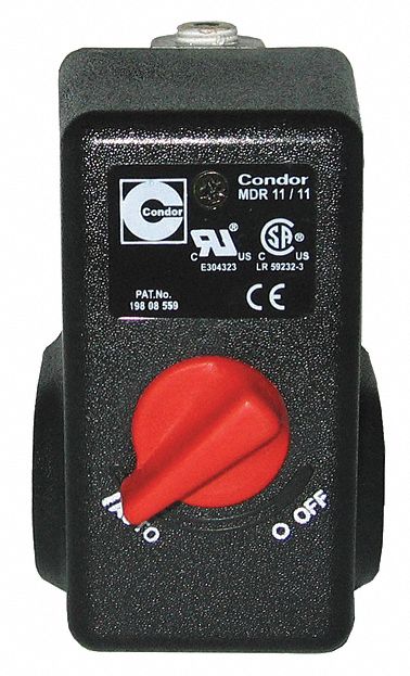 Compressor Pressure Switch, 125 to 155 psi, 4 Port, 22 amps