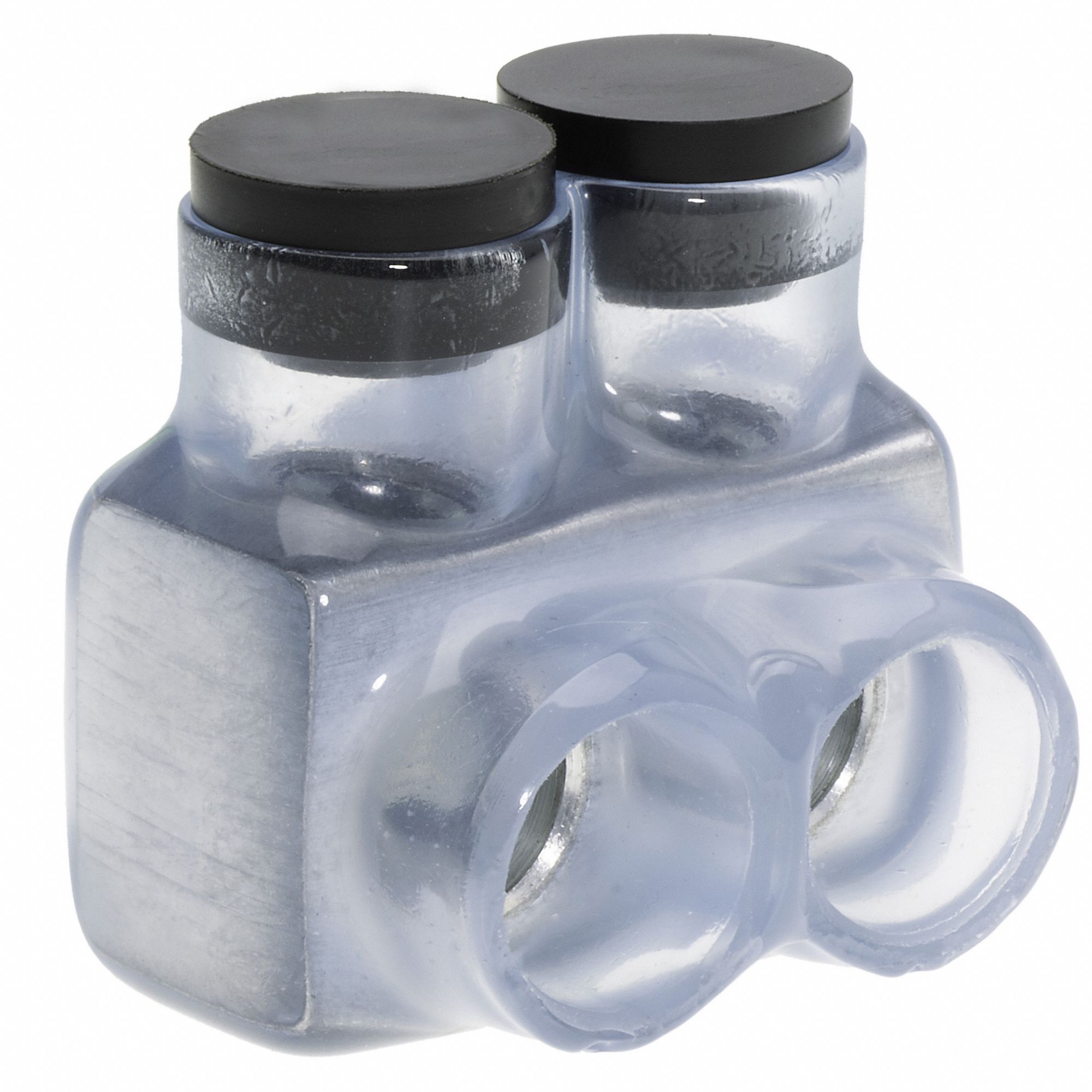 Insulated Multitap Connector: Clear, 2 Ports, For Wire Sizes 14 AWG – 1/0 AWG