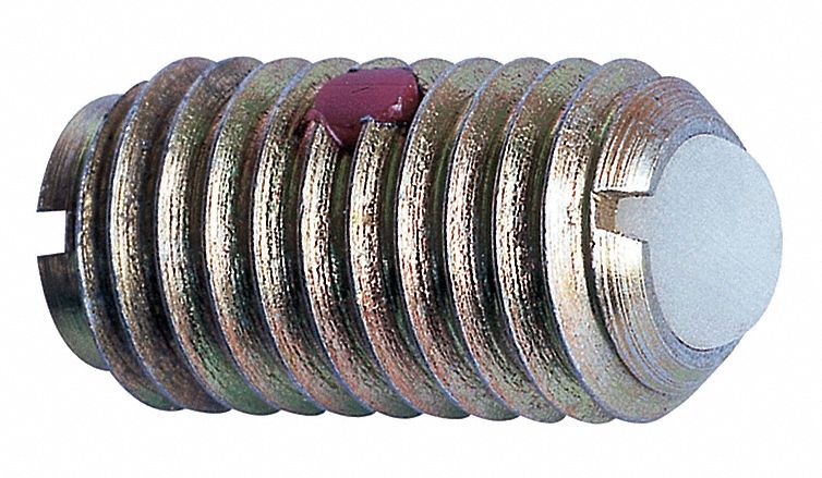 Ball Plunger: Slotted, Steel Body w/ Nylon Ball, #10-32 Thread, W/ Thread-Locker, 5 PK