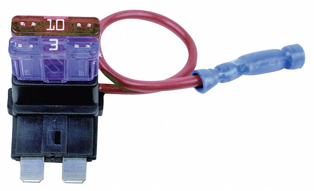 FUSE TAP, 2 POLES, 5 TO 10 A, 12V DC, WIRE LEADS WITH CRIMP, NONINDICATING, OPEN, 257, AF, ATC