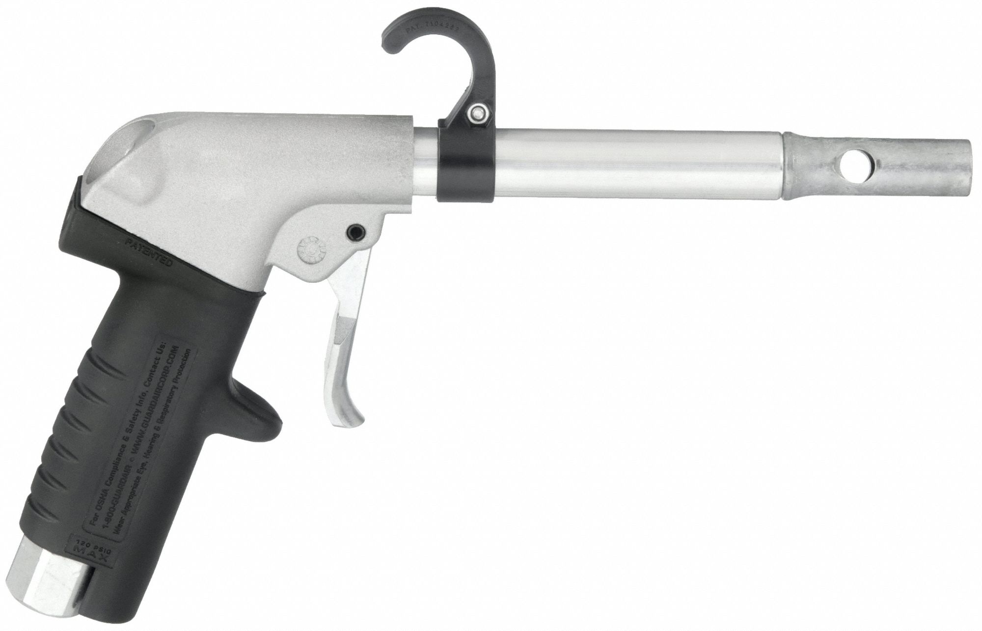 AIR GUN, PISTOL-GRIP, ALUMINUM, 1/4 IN NPT FEMALE, 1 NOZZLE, XTRA THRUST, STRAIGHT