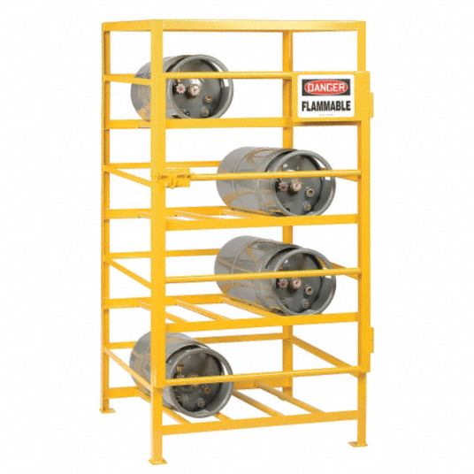 LITTLE GIANT, Horizontal, 36 in x 48 in x 70 in, Gas Cylinder Rack ...