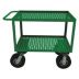 Flow-Through Utility Carts with Perforated Lipped Metal Shelves