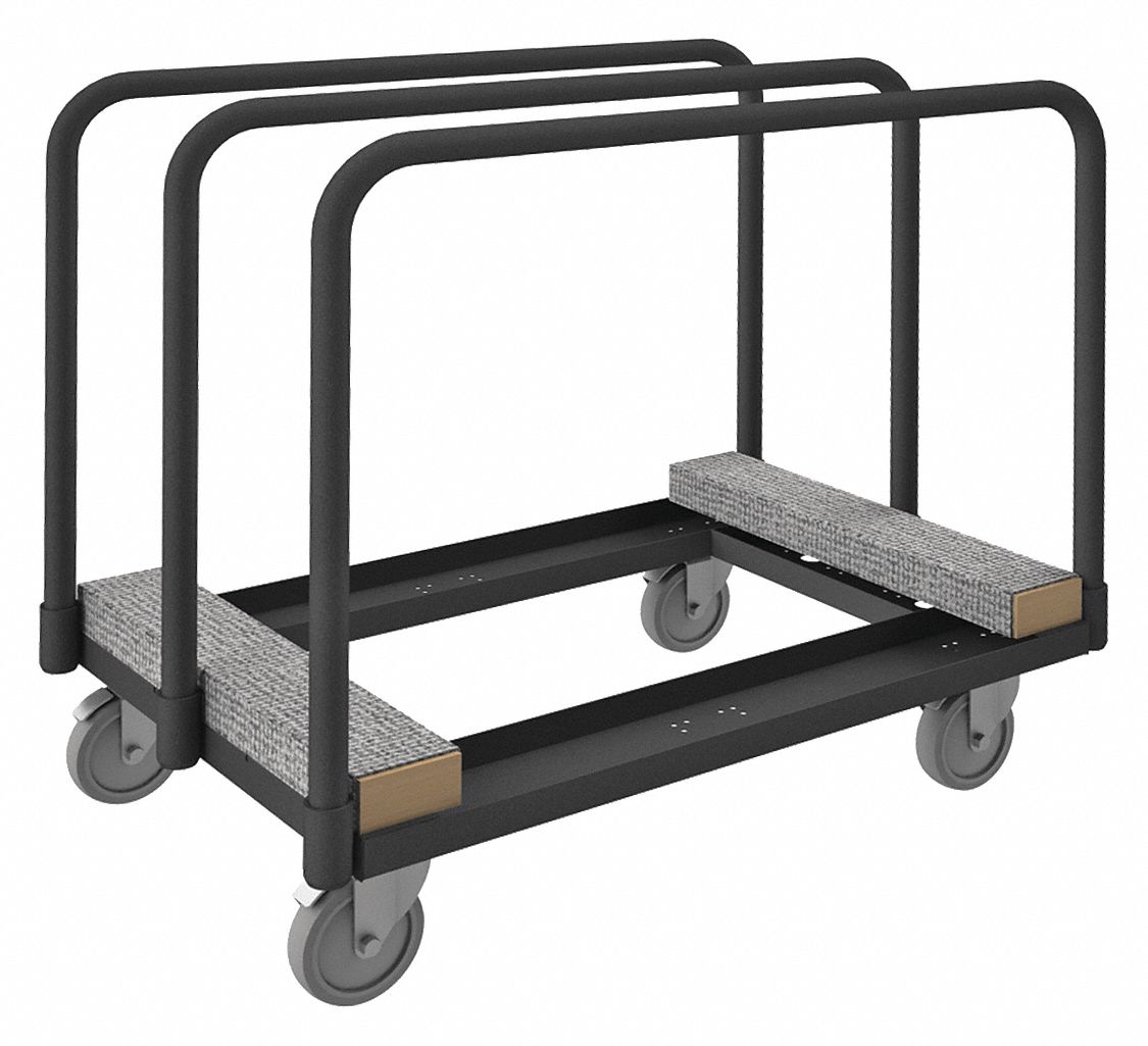 SINGLE-HEIGHT VERTICAL PANEL TRUCK WITH ADJUSTABLE RAILS, 1,000 LB LOAD CAPACITY