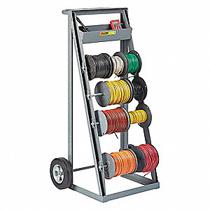 wire reel caddy rack storage spool giant racks cable dispensers dispenser grainger spindles globalindustrial bulk rt4 8s industrial shelving close