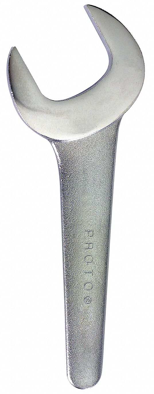 Open End Service Wrench: Alloy Steel, Satin, 37 mm Head Size, 7 5/8 in Overall Lg, Std
