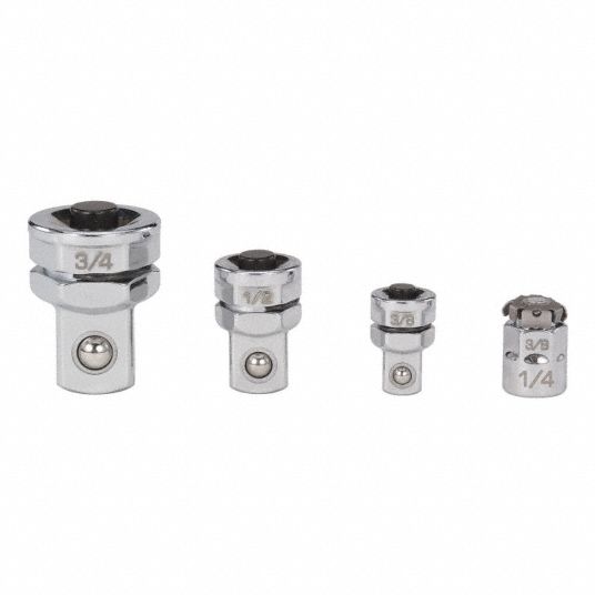 6 PC, 1/4, 3/8, 1/2 & 3/4DR. COMBINATION ADAPTER SET.