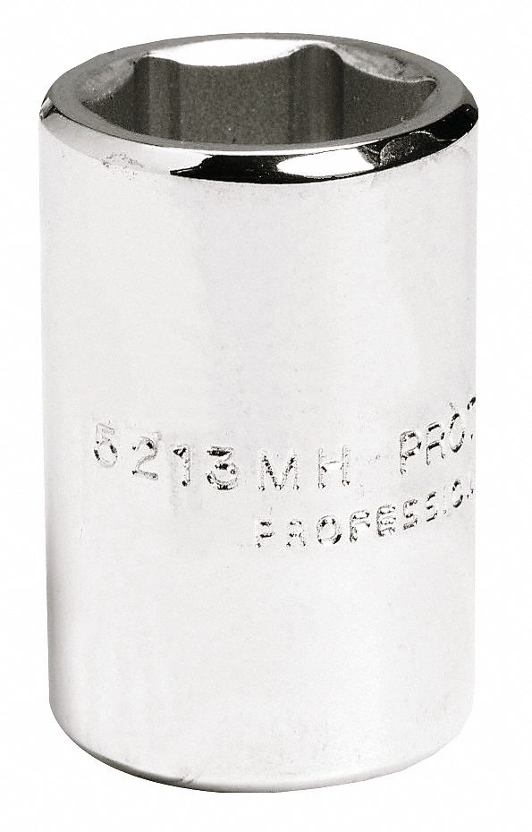 Socket: Metric, 3/8 in Drive Size, 25 mm Socket Size, 6-Point, Std, Chrome, Not Tether Capable