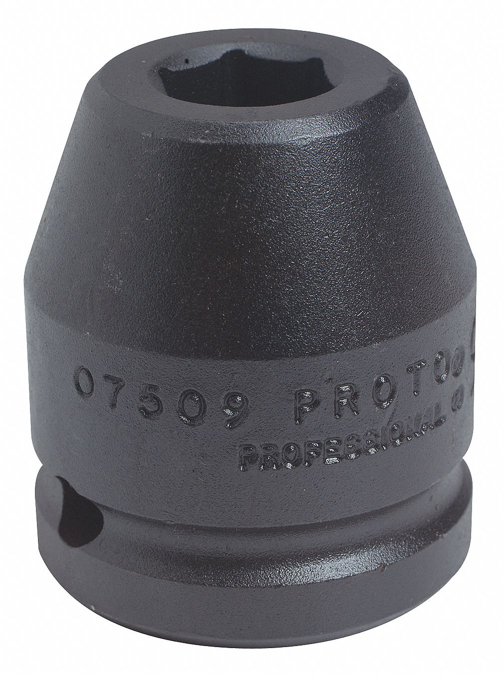 Impact Socket: 3/4 in Drive Size, SAE, 2 5/16 in Socket Size, 6-Point, Std, Black Oxide