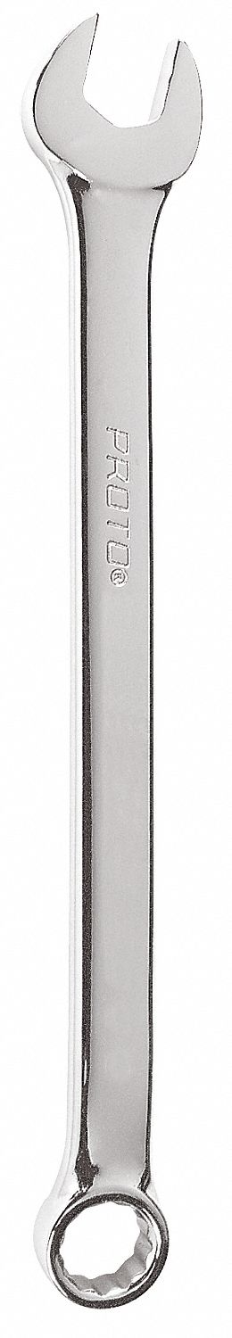 Combination Wrench: Alloy Steel, Chrome, 11/32 in Head Size, 5 1/2 in Overall Lg, Offset