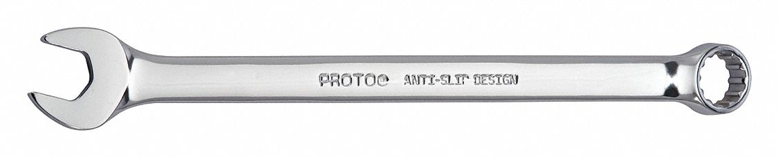 Combination Wrench: Alloy Steel, Chrome, 13/16 in Head Size, 11 3/4 in Overall Lg, Offset, Hex