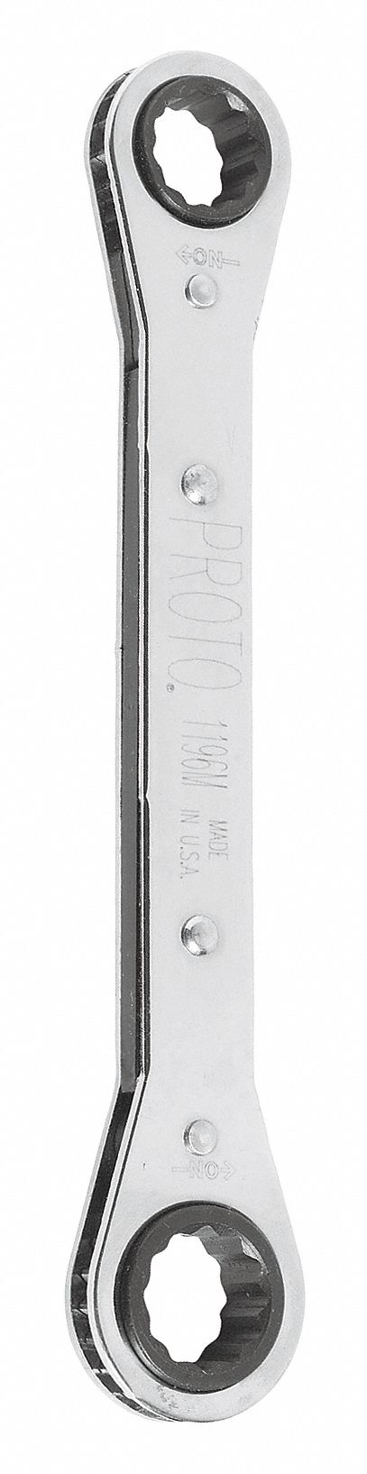 Box End Wrench: Alloy Steel, Chrome, 11 mm_13 mm Head Size, 6 3/4 in Overall Lg, Std