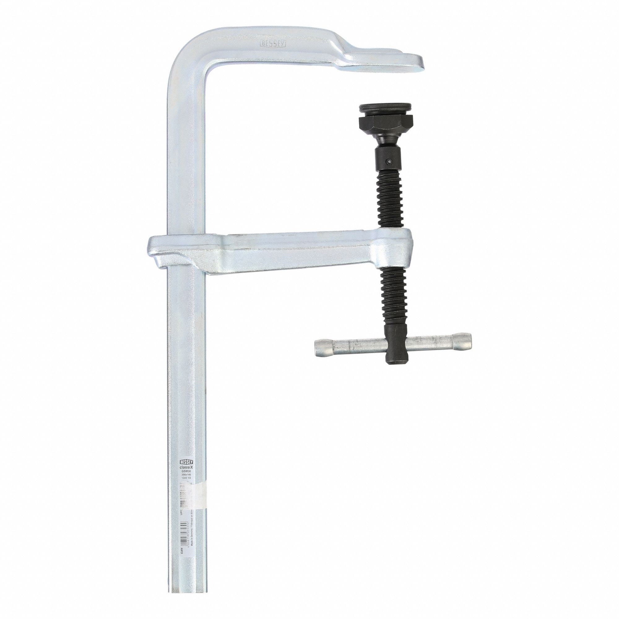 Bessey SG50M 50cm Heavy-Duty Steel Screw Clamp – High Clamping Pressure, Tilting Pressure Plate, Tempered Spindle