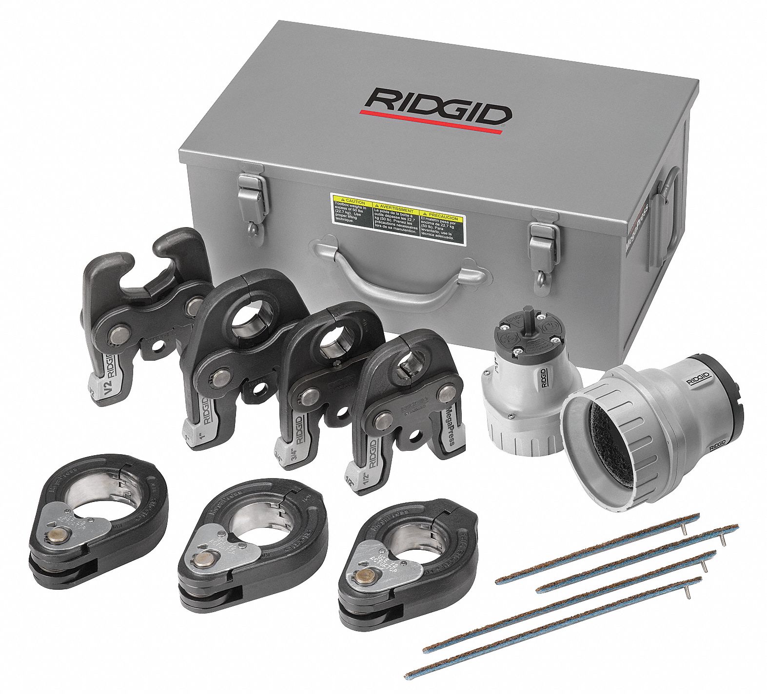 Press Jaws/Ring Kit,1/2 to 2 In Grainger