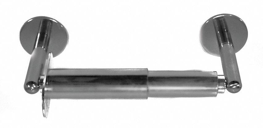 Toilet Paper Holder: Std Core, Horizontal Single Roll, Double Post Holder, Stainless Steel