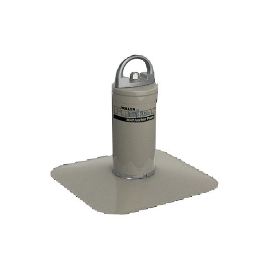 Roof Anchor: 310 lb Capacity, Flat Roofs, Fixed D-Ring, Aluminum/Stainless Steel, 22 in Lg
