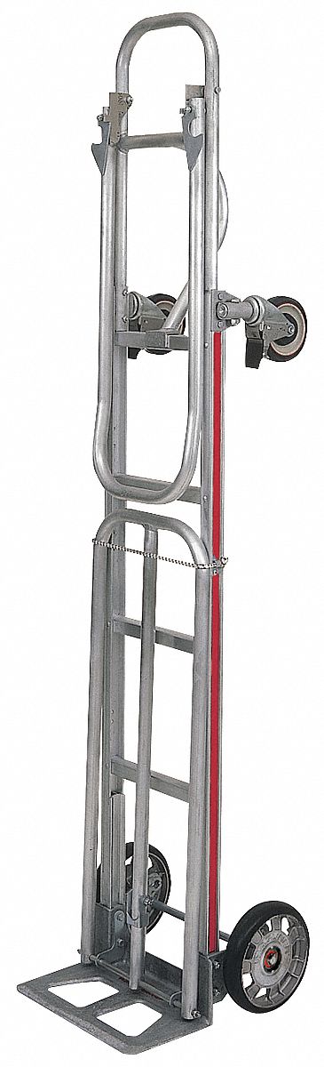 CONVERTIBLE HAND TRUCK, 14 IN X 7½ IN, 66½ IN X 12 IN X 9 IN, TREAD ON CORE RUBBER