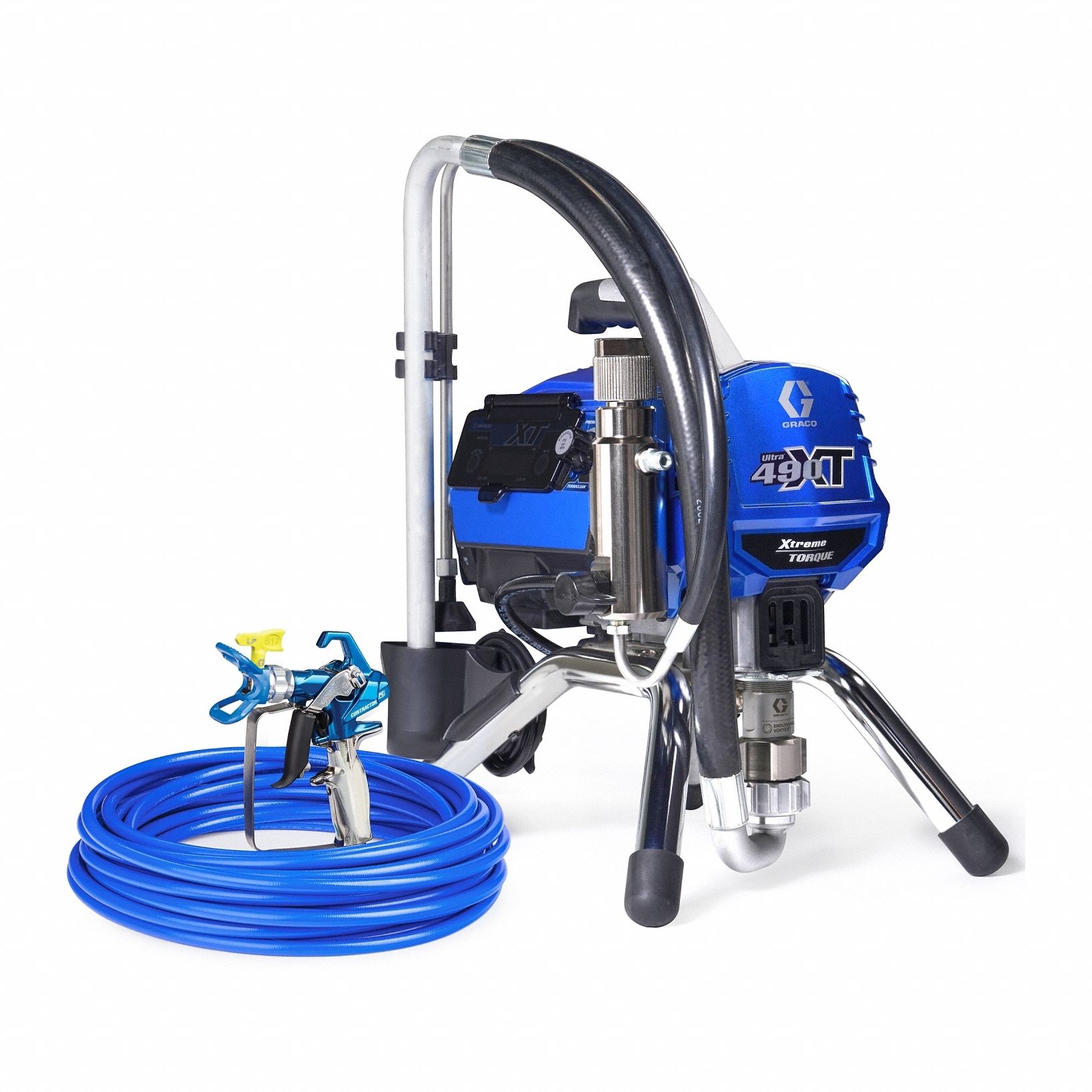 Paint Sprayer: Airless, Stand, Pressure, 17 13/16 in Overall Ht, Electric, Paints/Primers