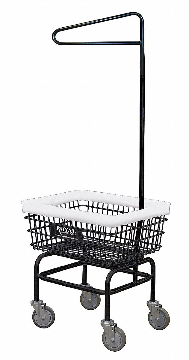 LAUNDRY CART,BLACK,3.4 CU. FT.