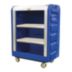 Roll-Top Plastic Security Carts with Fixed Shelves