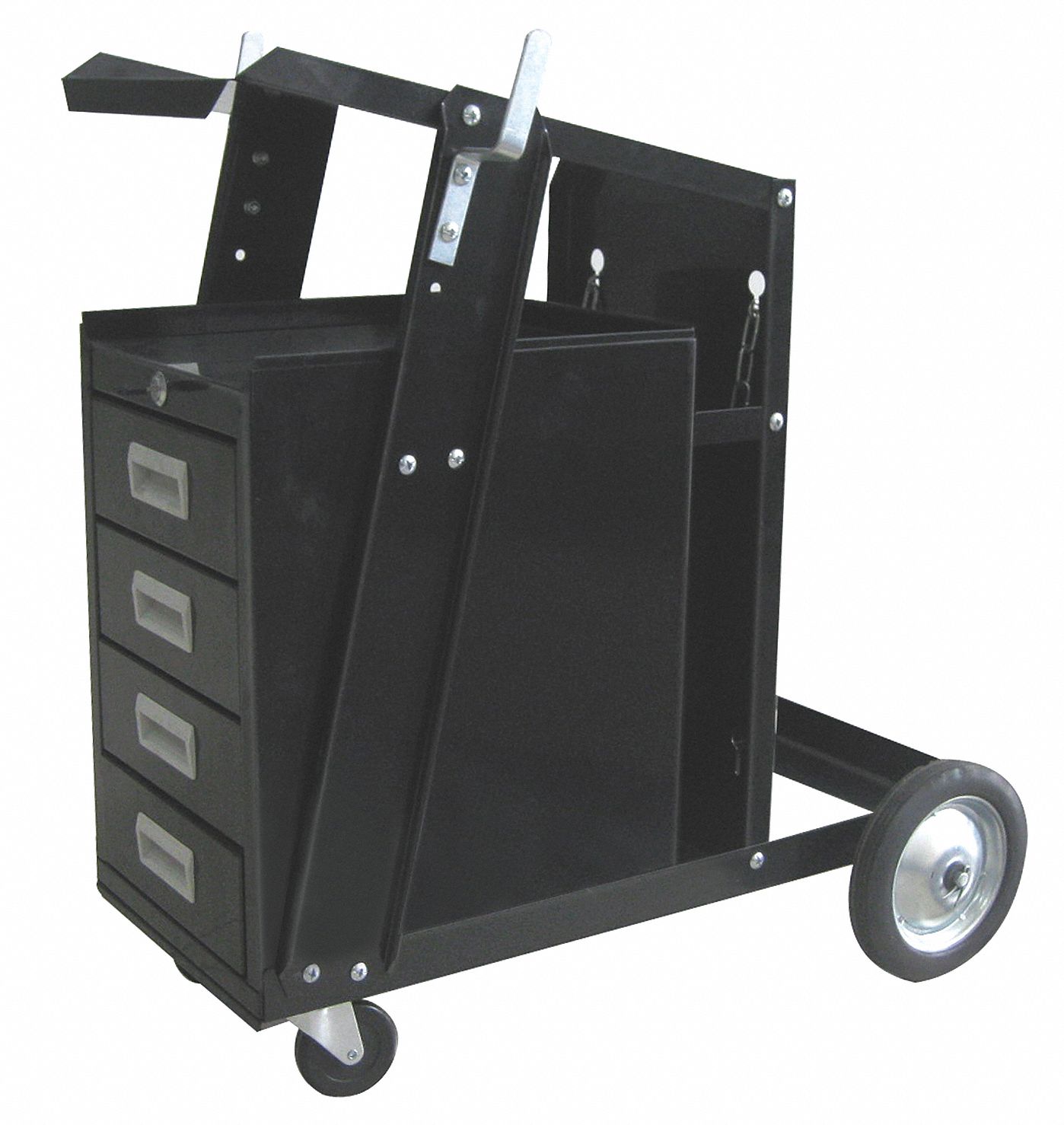 WELDING CART WITH DRAWERS, FOR 10 1/16 IN MAX CYLINDER DIAMETER, CASTER, 1 SHELF