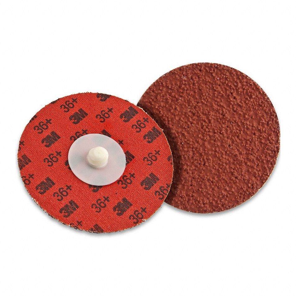 Quick-Change Sanding Disc: TR, 1-1/2", Ceramic, 36 Grit, YF Wt Polyester, 984F, 50 PK