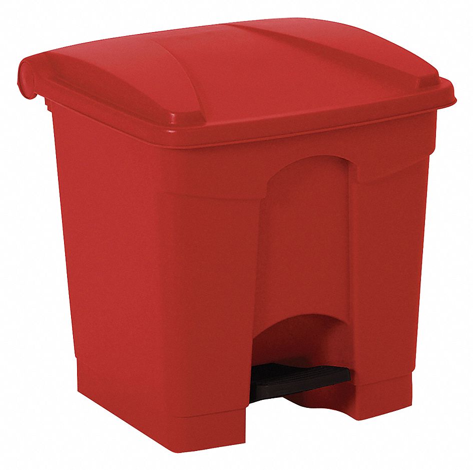 STEP ON CONTAINER,SQUARE,8 G,RED