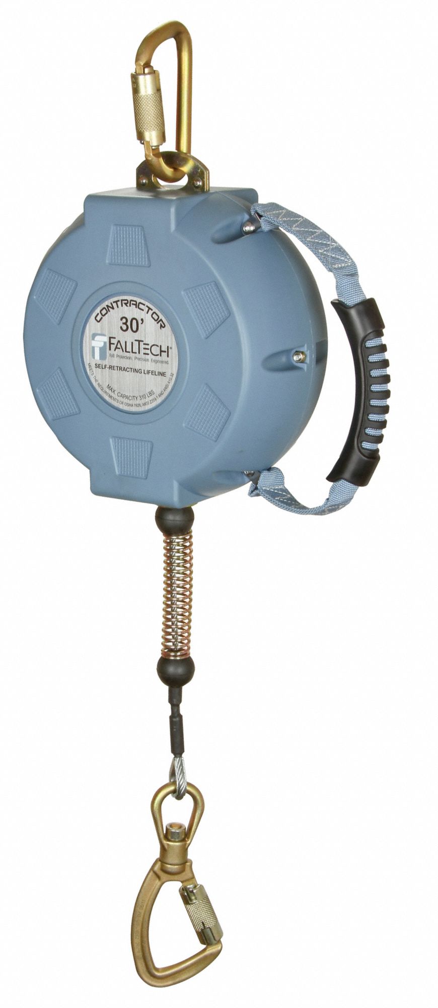 FALLTECH SelfRetracting Lifeline, 30 ft., 310 lb. 19F365G727630