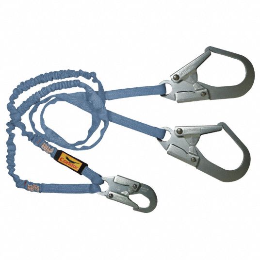 CONDOR, Tubular Webbing, Steel Rebar Hook, Shock-Absorbing Lanyard