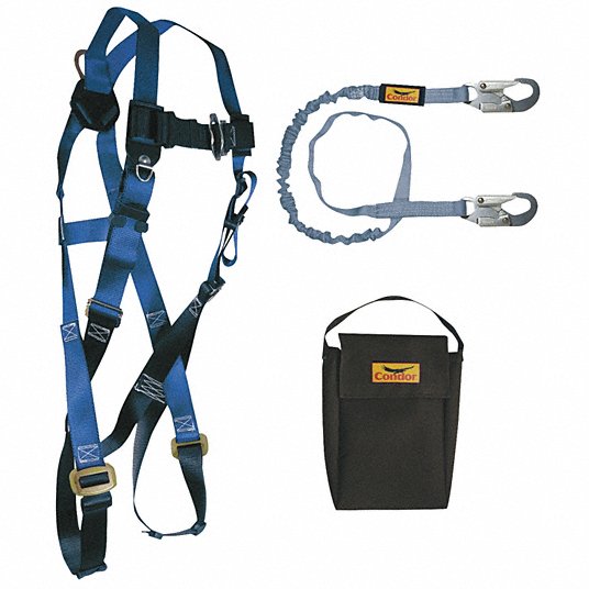 Fall Protection Kit with Universal harness and 6-FT Lanyard with bag 