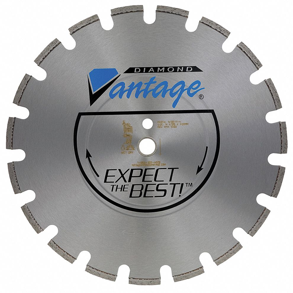 Masonry Saws, Diamond Saw Blade, Concrete Materials Cut, 16 in Blade