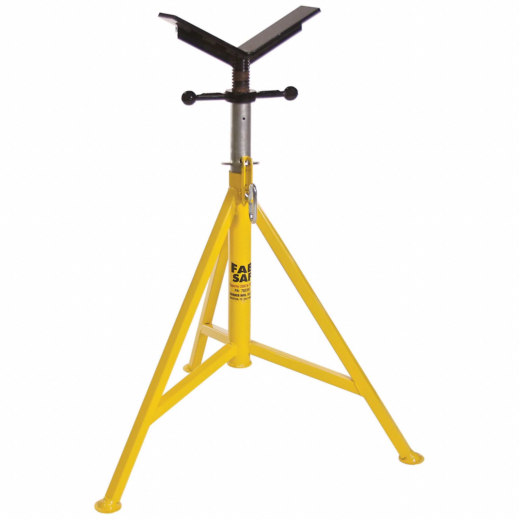 SUMNER, V Head, 3,500 lb Max Load Capacity, VHead Pipe Stand 19F637