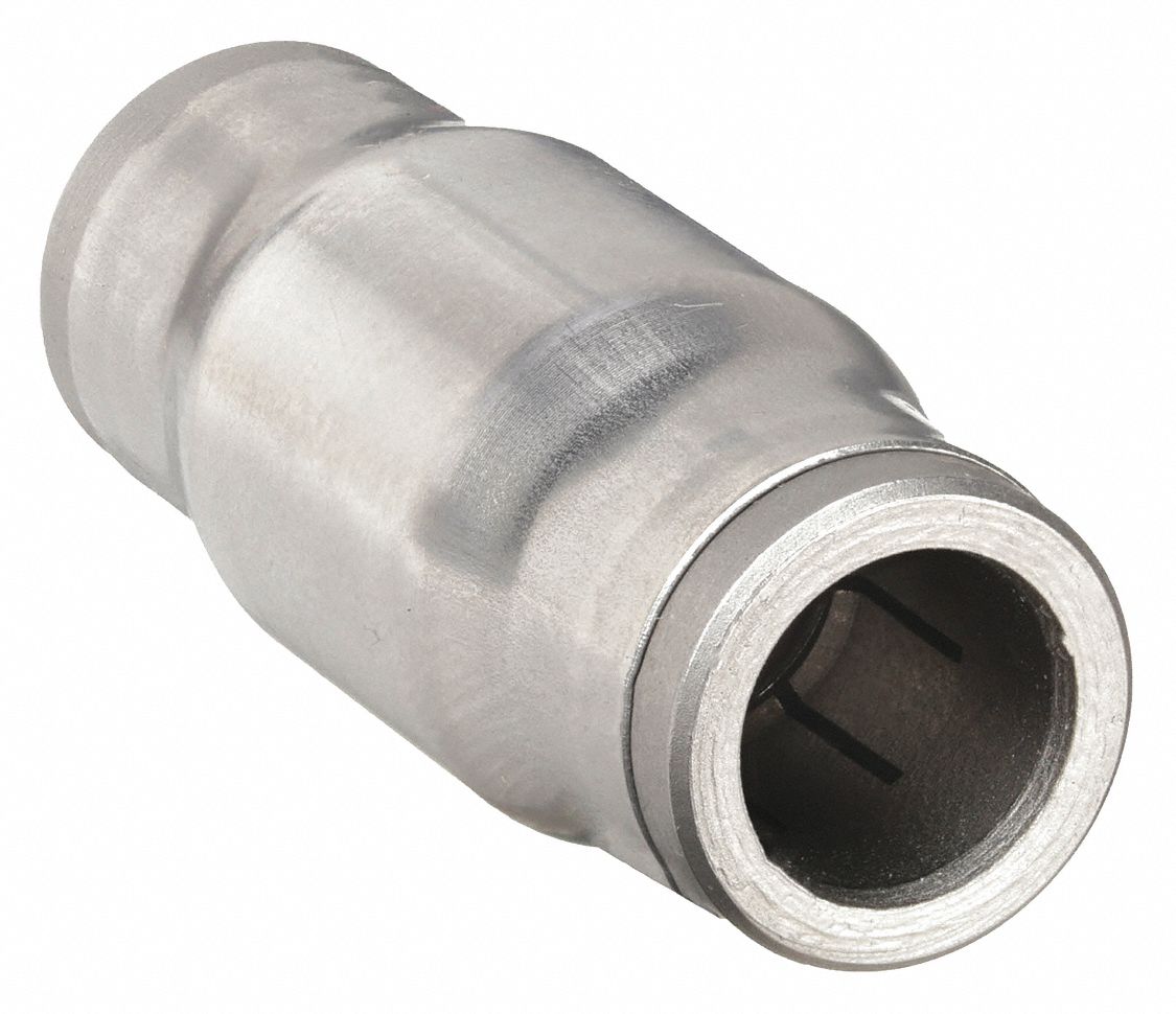 STRAIGHT UNION: 316 SS, PUSH-TO-CONNECT X PUSH-TO-CONNECT, FOR 4 MM X 4 MM TUBE OD