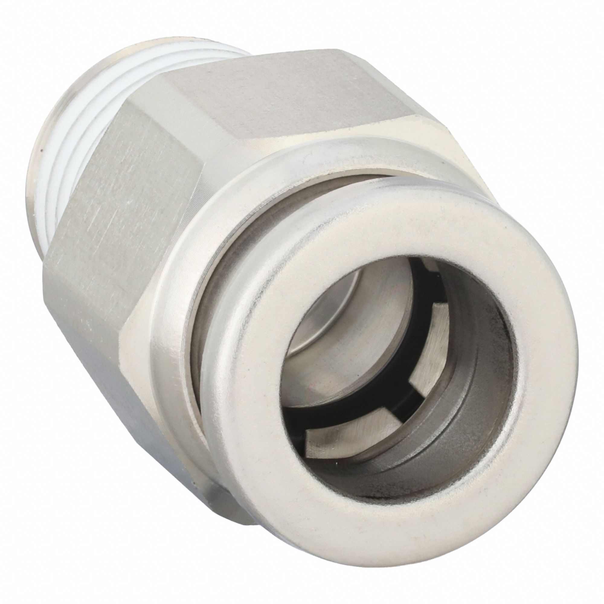 SMC, Straight, 10 mm OD x 1/4 in OD Size, Push-Fit Adapter Fitting ...