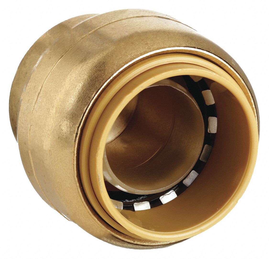 SHARKBITE, Brass, PushFit, End Stop 19F861U518LF Grainger