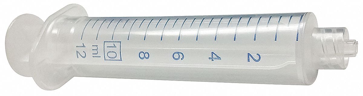 NORM-JECT, 10 mL Capacity - mL, Luer Lock, All-Plastic Syringe -  19G342