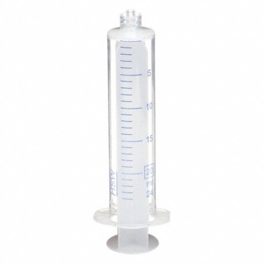 NORM-JECT, 20 mL Capacity - mL, Luer Lock, All-Plastic Syringe - 19G343 ...