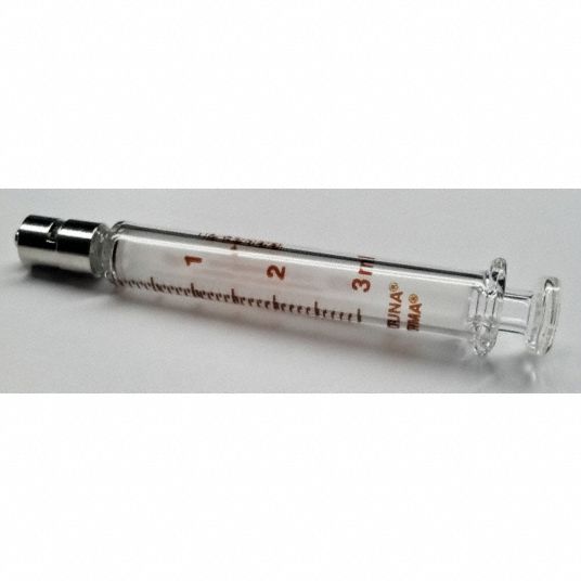 FORTUNA Reusable Glass Syringe 3 mL Capacity, Glass 19G3597.14029