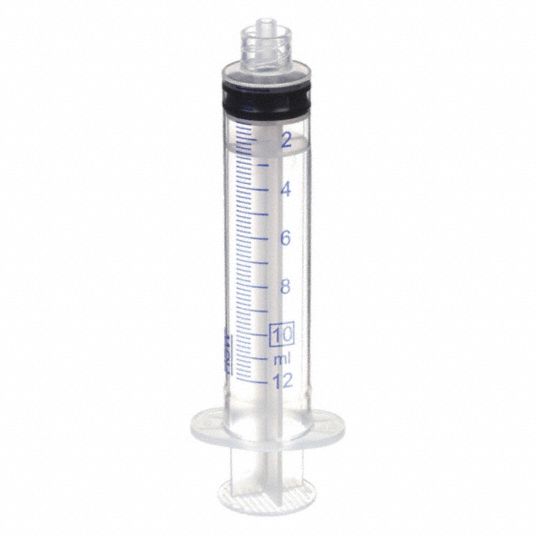 HENKE-JECT, 10 mL Capacity - mL, Luer Lock, 3-Part Disposable Syringe -  19G392
