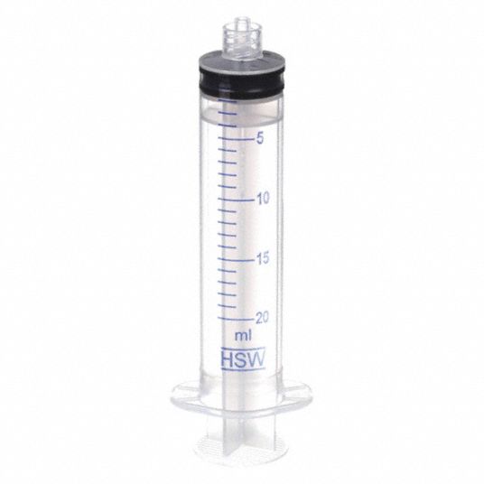 HENKE-JECT, 20 mL Capacity - mL, Luer Lock, 3-Part Disposable Syringe ...