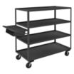 Order-Picking Utility Carts with Lipped Metal Shelves