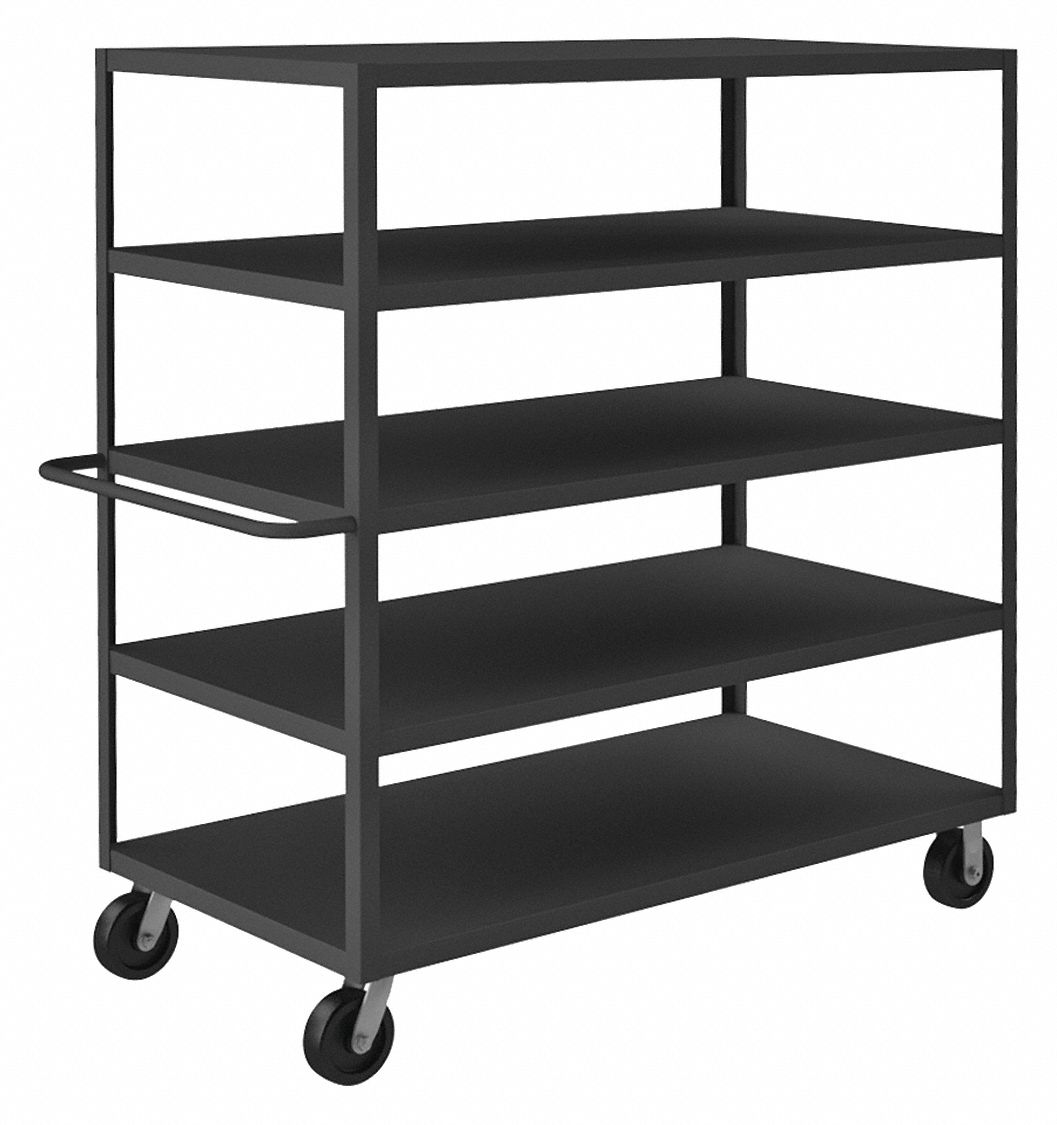 UTILITY CART WITH FLUSH METAL SHELVES, 3,000 LB LOAD CAPACITY, 60 IN X 30 IN, FLAT