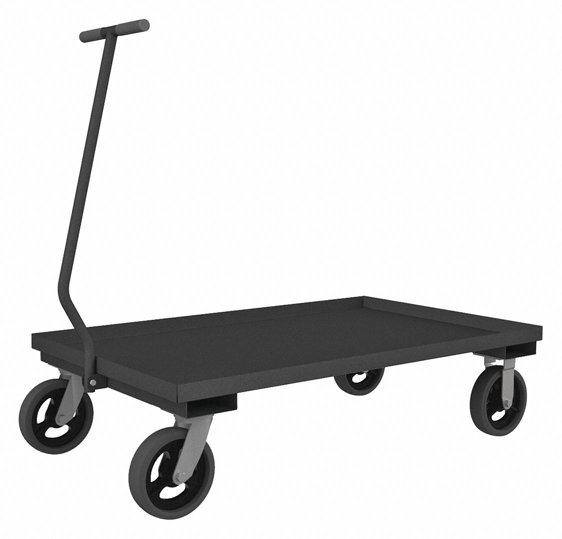Wagon Truck with Lipped Metal Deck: 2, 000 lb Load Capacity, 48 inx30 inx11 in